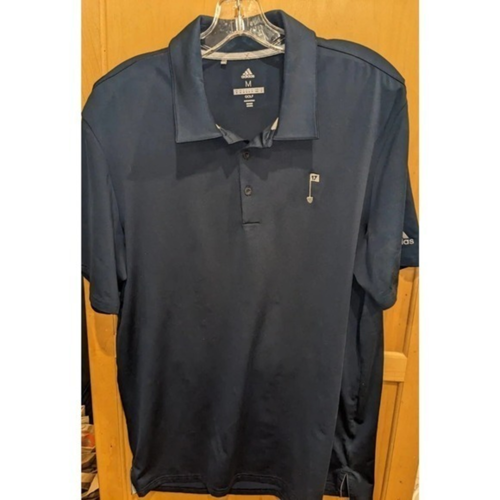 Adidas Polo Shirt Mens Short Sleeve Regular Fit‎ medium Blue